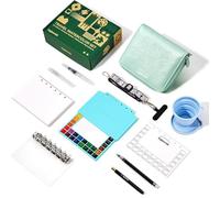 LIGHTWISH 24 Colours Travel Watercolour Set - Premium Portable Kit with Real Ceramic Palette, Refillable 100% Cotton Paper & Water Brush, Art Supplies for Beginners & Artists On-the-Go, Blue