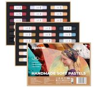 LIGHTWISH 36 Colour Skin Tones Soft Pastels Set - Handmade, Non Toxic Art Pastels for Drawing, Blending & Shading - Vibrant Pigments for Professional Artists, Beginners & Adults