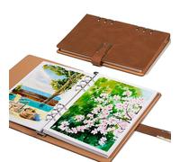 Lightwish A5 Watercolour Sketchbook, 20 Sheets 100% Cotton 300gsm/140lb Acid-Free Cold Press Paper, 9.25x6.3 Inch Brown Painting Pad & Journal for Watercolour, Gouache, Artists & Students