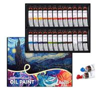 LIGHTWISH Oil Paint,24 x 20 ml / 0.67 oz, Vibrant Colors, Non-Toxic Oil Paints for Canvas Painting, Oil Painting Supplies for Adult Beginners Professional