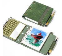 LIGHTWISH Portable Watercolour Sketchbook Set - 11×13CM Travel Art Journal with 100% Cotton Paper, Ceramic Palette & Watercolor Brushes for Outdoor Painting & Urban Sketching (20 Sheets, Hot Press)