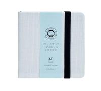 LIGHTWISH Square Watercolor Journal, 100% Cotton, 300gsm, Acid Free, 24 Sheets Hot Pressed Sketch Book for Artists, Adults, Students, 4.7 x 5.1 inches