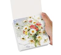 Lightwish Square Watercolour Paper,100% Cotton Acid-Free Hot Press Watercolor Sketchbook,60 Sheets 4.72 x 4.72 inches Glue-Sealed Paper on Both Sides