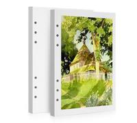 Lightwish Watercolor Paper Bulk Refillable, 100% Cotton Hot Press 300gsm/140lb, 2 Pack, Total 40 Sheets A6 Hole-Punched Replaceable Paper for Artists, Adults, Students,6.69 * 3.94 Inches