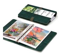 Lightwish Watercolor Sketchbook, 100% Cotton 300gsm Hot Press, 6.69" x 3.94", 20 Sheets, Binder Bound & Refillable, Acid Free Paper for Artists, Adults, Students, Travel Art Journal