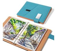 Lightwish Watercolor Sketchbook,100% Cotton Acid Free Watercolor Journal,300gsm/140lb Hot Press Watercolor Paper for Artists,Adults,Students,20 Sheets,9.25 * 6.3 Inches(Cloth Blue)