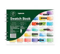 LIGHTWISH Watercolor Swatch Book - 12 Detachable 100% Cotton Sheets 36 Spaces,10.63 * 7.68 in,300gsm/140lb Cold Press for Watercolor, Gouache, Oil Pastels - Spiral-Bound Color Testing Journal