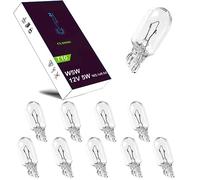 LIGHTWORLD24 10 x W5W T10 12V 5W Parking Light Lamp Socket 2.1x9.5d Glass Base Lamp Signal Lamp Parking Light Position Light Vehicle Interior