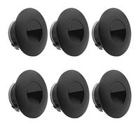 LIGHTWORLD24 LED Stair Lamp Recessed Wall Light Recessed Spotlight Indoor Outdoor Step Lighting Wall Light IP65 230V 2 Watts 180LM Black 6 Pieces