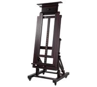 Lightyard Beech Wood Studio Art Easel Adjustable Large Studio Painting Easel Movable and Tilting Flat Available for Adults Hold Canvas Up to 78.7in High