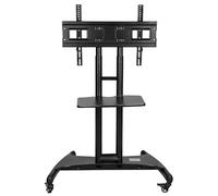 Lightyard Mobile TV Stand with Wheels for 32 To 75 Inch LED/LCD/OLED TVs Universal Flat Curved Screens Mount with Shelf Max Load 45kg Hight Adjustable