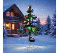 Lightyard Solar Christmas Tree, Outdoor Courtyards, Gardens, Lawns, Small Path Lights, Atmosphere Lights, Outdoor Waterproof Solar Pathway Christmas Tree Stake Light (Style-A)