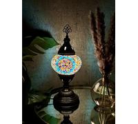 Lightza New Handmade Multi Color Turkish Moroccan Mosaic Table Lamp (Multi Coloured 08)