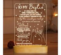 Lightzz 3D Best Friend Night Light, Wooden Lamp for Bestie