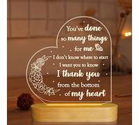 Lightzz Thank You Gifts for Women, Thank You Appreciation Gifts for Friends, Teacher, Colleagues, Gift for Her, Inspirational Birthday Presents, Warm Colors LED Bedside Lamp