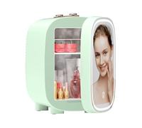 LIGIANT - Skin care fridge, with 3-level dimmable LED light mirror, low noise beauty refrigerator, 4L large capacity, cooler and heater, portable design for