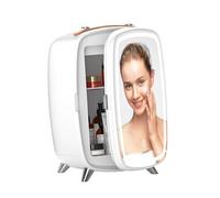 LIGIANT - Skin care refrigerator, with 3-level dimmable LED light mirror, low noise beauty refrigerator, 6L large capacity, semiconductor cooling, design