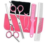 LIGICKY Baby Hair Cutting Scissors Set Professional Safety Round Tip Stainless Steel Hair thinning Shears Bang Hair Scissor for Kids/Salon/Home