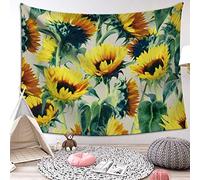 LIGICKY Yellow Sunflowers Tapestry Wall Hanging, Plant Printed Boho Wall Art Tapestries Home Decor for Living Room Bedroom Dorm, 59.1" x 51.9"