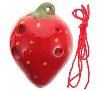LIGIGWASH 1 Set Strawberry Shaped Ocarina Musical Instrument for Premium Ceramic Easy to Play Decorative for Young Musicians and Wind Instrument Enthusiasts