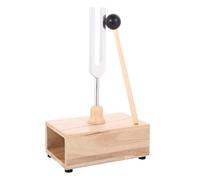 LIGIGWASH 1 Set Tuning Fork with Mallet and Wooden Resonator Box Promotes Relaxation Durable Aluminum Alloy Material for Sound Therapy and Yoga Sessions