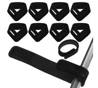 LIGIGWASH 10 Pack Fishing Rod Wraps Neoprene Foldable Elastic Black