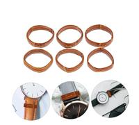 LIGIGWASH 10 Pcs Genuine Leather Watch Strap Rings Brown Decorative Band Loops Replacement Holder Accessories for Men Women Classic Color and Comfortable