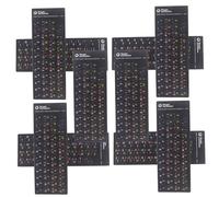 LIGIGWASH 10 Sheets Multi-language Keyboard Stickers with High-definition Printed Key Labels for Laptop Russian Hebrew English Film Reusable Cover for Accurate Typing and Clear Characters
