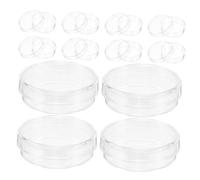 LIGIGWASH 100pcs Clear Plastic Petri Dishes Laboratory Culture Plates with Smooth Edges for Cell Growth Observation and Microbiology Studies Educational Use