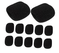 LIGIGWASH 100pcs Microphone Windproof Sponge Protector for Clip Mics Reduces Wind Noise Saliva for Recording Studios Conferences and Live Events