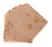 LIGIGWASH 100pcs Oilproof Food Wraps with Vintage Newspaper Design and Tear Resistant Paper for Packing French Fries Fried Chicken Snacks