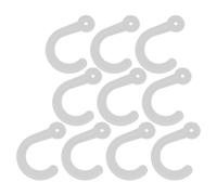 LIGIGWASH 100Pcs Plastic Hooks for Fabric Samples, Bag and Coat Hanging, Multipurpose Shelf and Utensil Hooks for Office, Bathroom, and Dorm Storage