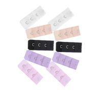 LIGIGWASH 10pc Bra Back Clip Bra Extension Buckle Brassiere Extenders for Double Hook Nylon 3 Rows 1 Button for Women Random Color