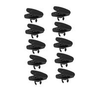 LIGIGWASH 10pcs Black Tie Clip Microphone Holders 10mm Rotatable Mic Stand Clamps for Shirts Suitable for Podcast and Stage Performance