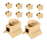 LIGIGWASH 10pcs Brass Flute Screws Miniature Copper Repair Kit with Polished Trumpet Slide Finger Rings Instrument Replacement Hardware for Flutes and Trumpets