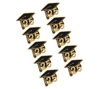 LIGIGWASH 10pcs Class of 2025 Graduation Cap Enamel Brooch Pins Decorative Hat Badge for Students Unique Graduation School Lapel Pin Set