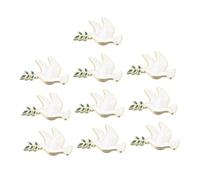 LIGIGWASH 10pcs Flying Birds and Doves Brooch Bird Enamel for Hats Dove Breast Pin Sweater Brooch Peace Jewellery Peace Pin Stylish Zinc Alloy White