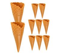 LIGIGWASH 10pcs Ice Cream Cone Charms Mini DIY Craft Supplies for Hairband Decor Phone Case Accessories and Cute Decoration for Headbands Jewelry Scrapbooking and Wall Art
