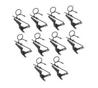 LIGIGWASH 10pcs Matte Black 8.5mm Iron Microphone Clips Lapel Mic Holder Clips for Lavalier Microphones for Broadcasting and Recording