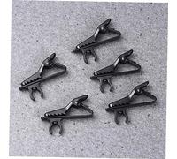 LIGIGWASH 10pcs Mini Lapel Lavalier Microphone Clips Black Iron Mic Tie Clip for Speeches Meetings Online Chatting Recording