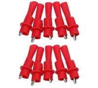 LIGIGWASH 10pcs Red Insulated Alligator Clips Spring Clamps Electrical Test Clips for Circuit Testing and Electronic Repair with Grip Small Wires