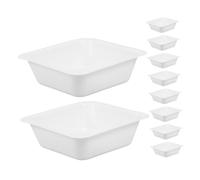 LIGIGWASH 10pcs Small Square Weighing Trays for Laboratory Use Reusable Plastic Sample Plates with Stable Surface for Accurate Measurement Protective Container for Medical and Chemical