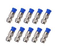 LIGIGWASH 10pcs Type Compression Connectors High Temperature Resistant Electromagnetic Signal Radial Compression for Tv Aerial and Satellite Cable
