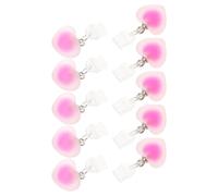LIGIGWASH 10pcs Usb-c Dust Plug Charms for Mobile Phones, Rose Red Gradient Heart-shaped Anti-dust Charging Port Covers, Cute Cell Phone Dustproof Plug Pendants for Students and Teachers