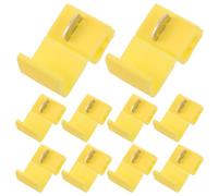 LIGIGWASH 10pcs Waterproof High Voltage Wire Splice Connectors, Solderless Quick Splice Electrical Terminals for Car Wiring and Speaker Installation, Yellow Sturdy Auto Wire Connectors