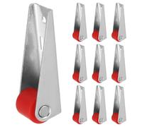 LIGIGWASH 12Pcs Red Side Mount Sliding Door Roller Wheels with Anti-Droop Bottom Support 0.8Inch Hanging Pulley Casters for Wooden Doors Industrial Hardware for Garden Gates and Furniture