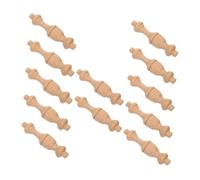 LIGIGWASH 12pcs Unfinished Solid Wood Roman Pillar Finials for DIY Crafts Hardwood Decorative Columns for Cabinets Stairs Furniture Classic Indoor Wooden Balusters with Carved European Style