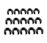 LIGIGWASH 15pcs Black Plastic Microphone Cable Clamps Snap onto Microphone Stand Pole Sturdy Mic Cable Clip Organizers for Management in Studio or Ktv