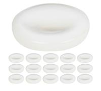 LIGIGWASH 15pcs White Shell Trumpet Valve Cap Set Small Instrument Valve Caps Trumpet Button Accessories for Repair and Replacement