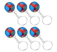 LIGIGWASH 16pcs Mini Globe Keychains with Detailed Earth Design Planet Pendants for Backpack Party Favors Educational Gifts for Women and Students